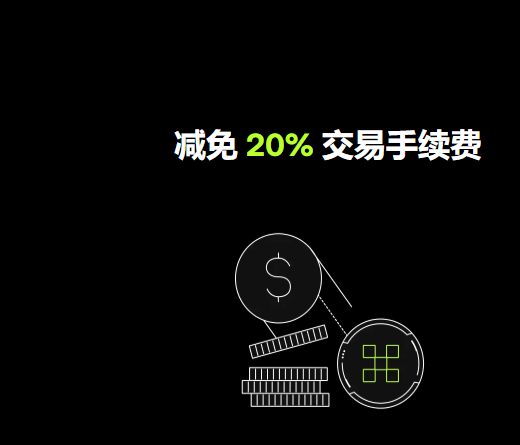 邀请页局部实拍：减免20%交易手续费